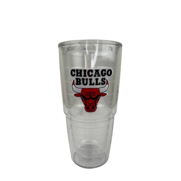 TERVIS Chicago Bulls Tumbler NBA Clear Red Patch Travel Mug NO LID 24 oz - Picture 1 of 4